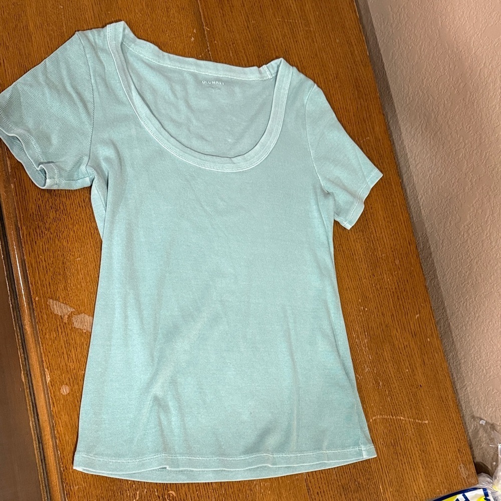 Old Navy Aqua Short Sleeve Tee